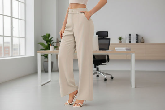 Elegant Womens Suit Pants With Pockets 