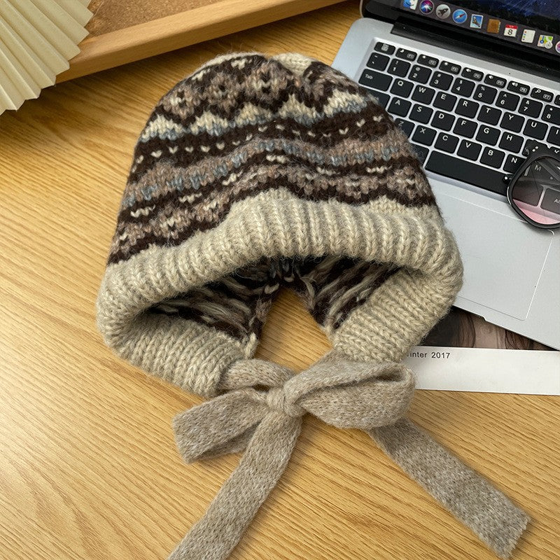 Winter Vintage Wool Bag Cap – Warm Ear Protection Hat for Cold Weather - FitiqueFit