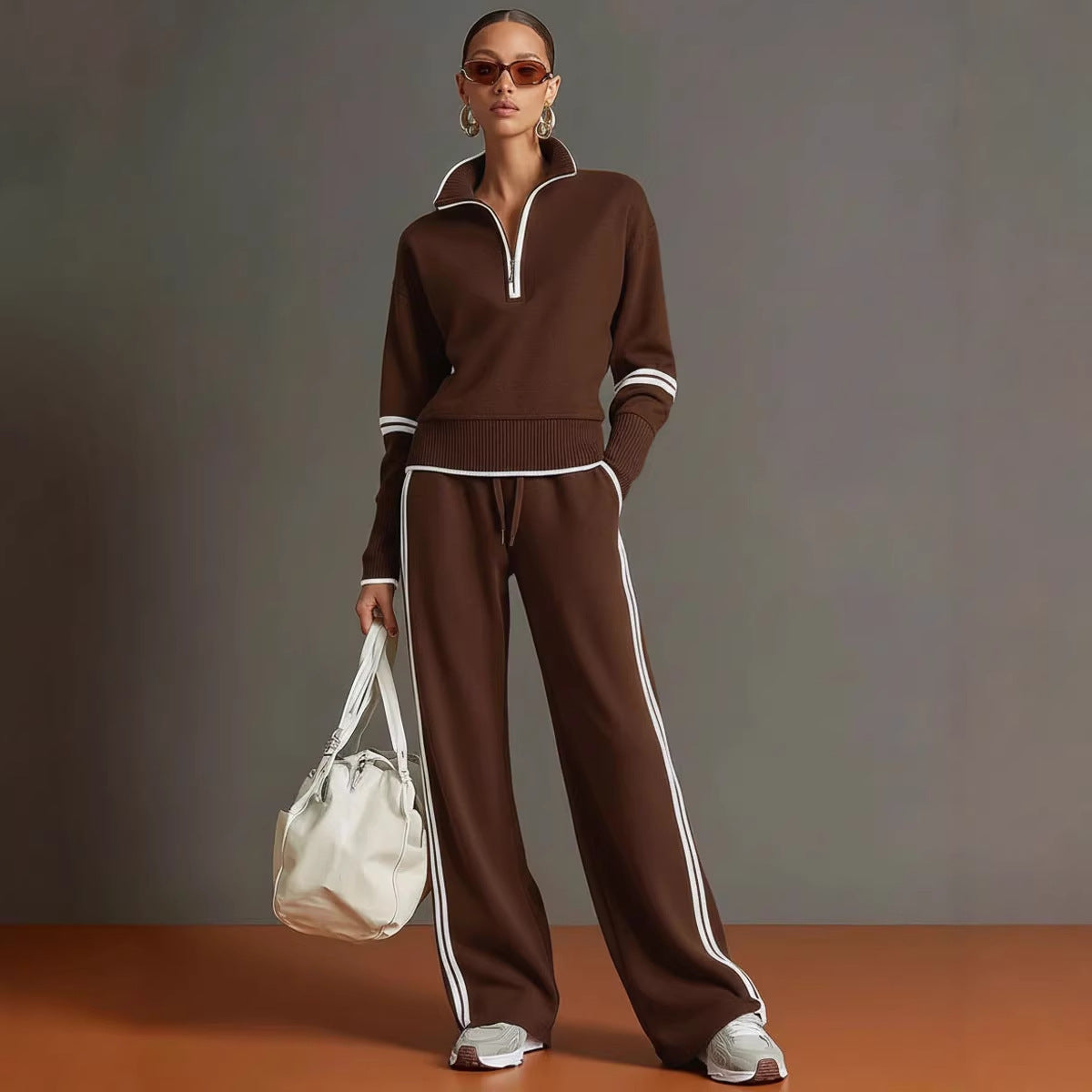 Women's Casual Fashionable Sports Long-Sleeve Suit 