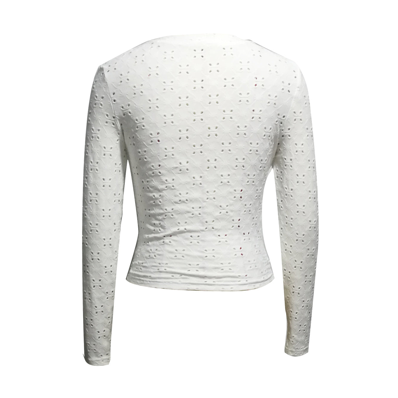 Women’s Hollow Out V-Neck Long Sleeve Top CJ