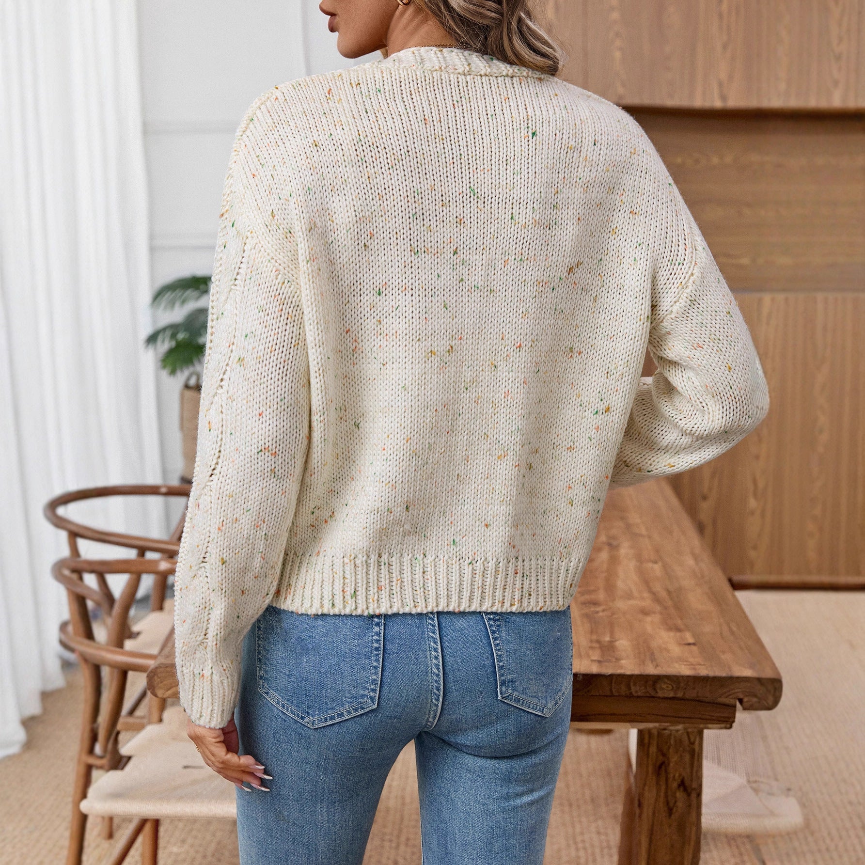 Autumn And Winter Soft Glutinous Thick Thread Thin Women's Knitwear 
