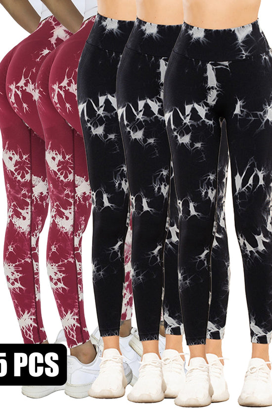 5-Pack Tie Dye Cut-Out Leggings CJ US