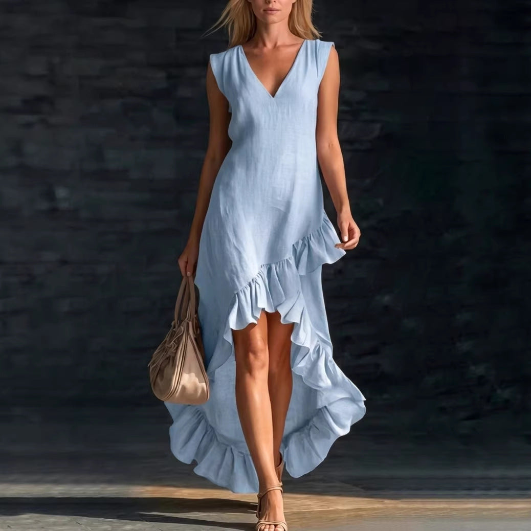 New Cotton-linen Long Dress For Women 