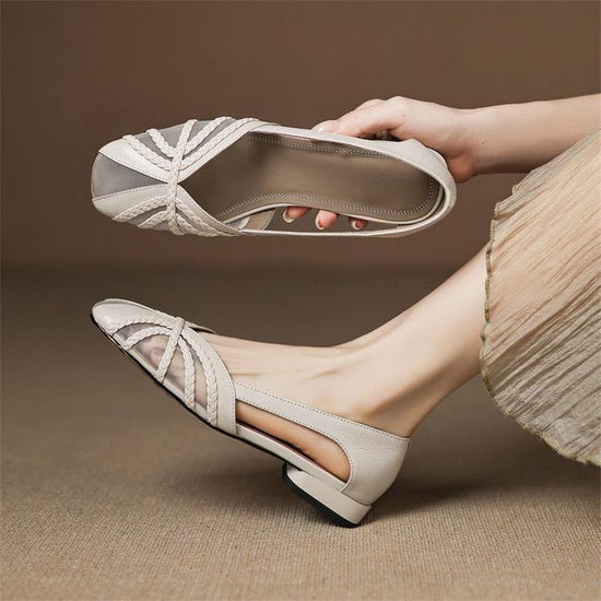 Women's Fashion Mesh Breathable Low-Heel Versatile Sandals 