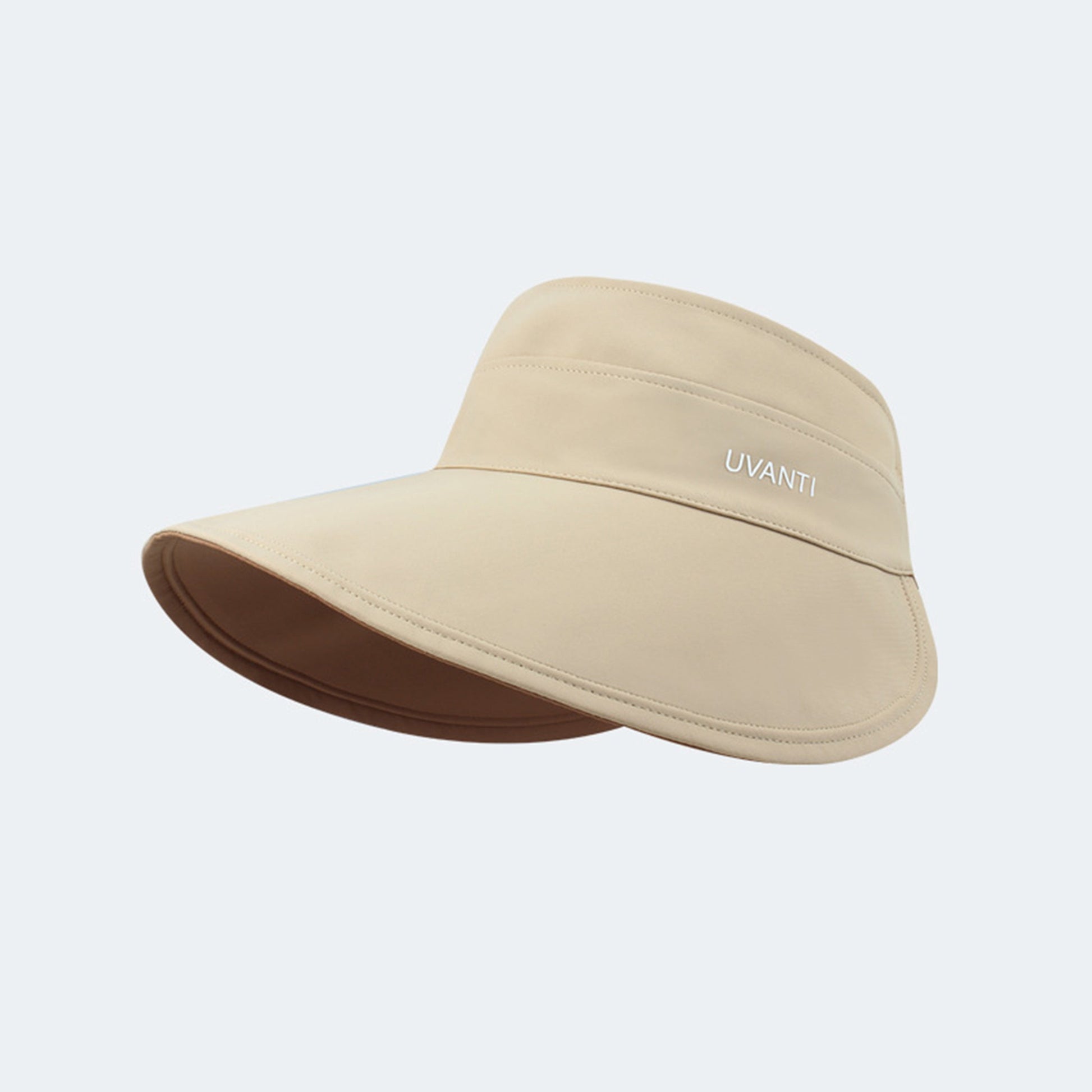 Solid-color Simple Double-sided Wide-brimmed Hat With Empty Crown, Light And Fresh Outdoor Wrap-around Style Large Brim, With Storage Function For Sun Protection. 