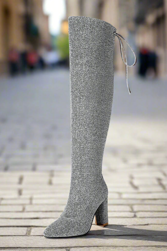 Plus-Size Over The Knee Long Boots for Women – Chunky Heel Nightclub Platform CJ