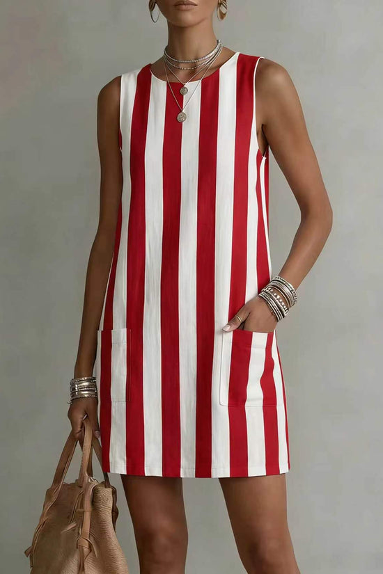Stylish Casual Striped Slimming Womens Dress 