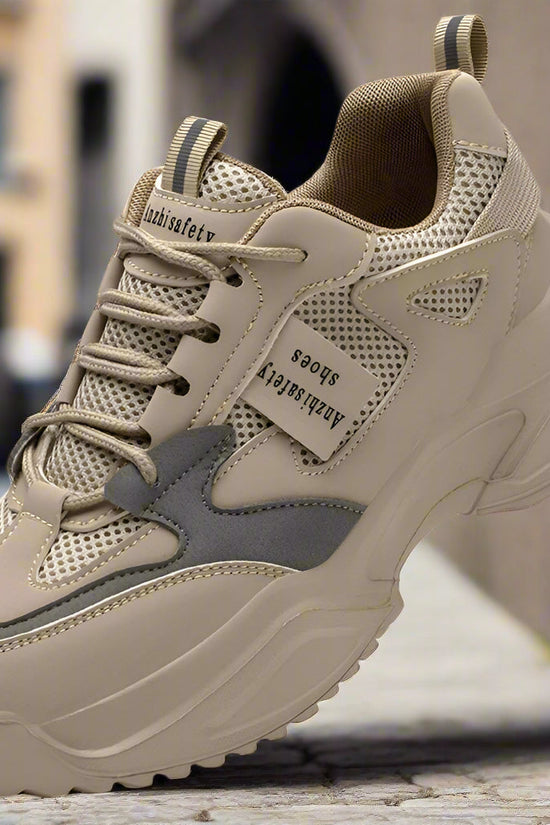 Lightweight Breathable Anti-Smash Work Shoes – Women's Safety Sneakers CJ