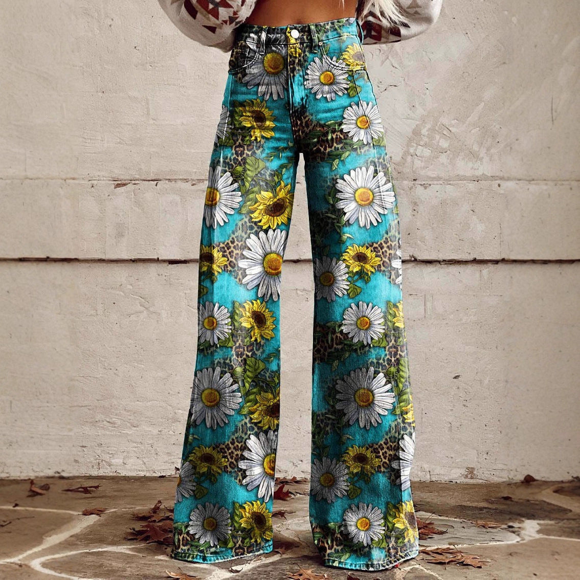 Women's Simple Pants With A Printed Pattern 