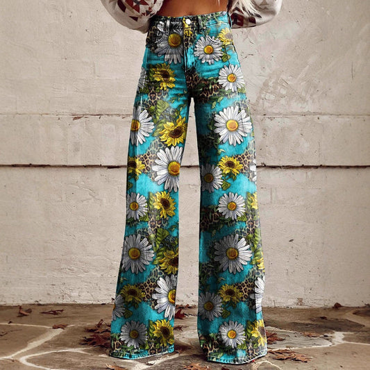Women's Simple Pants With A Printed Pattern 