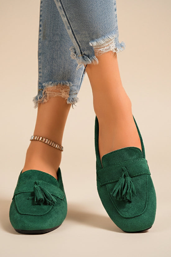 SpringAutumn Square Toe Slip On Casual Loafer Shoes 
