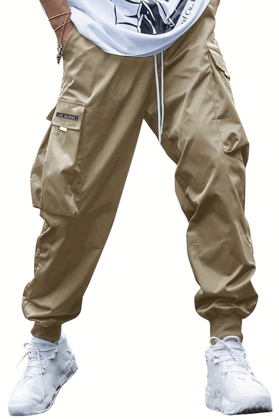 Men’s Multi‑Pocket Drawstring Cargo Pants CJ US