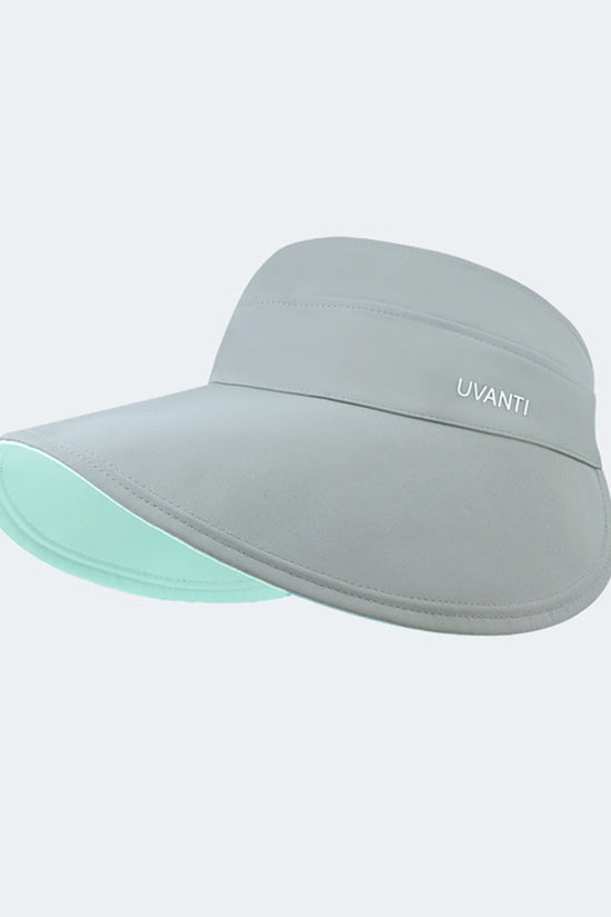 Solid-color Simple Double-sided Wide-brimmed Hat With Empty Crown, Light And Fresh Outdoor Wrap-around Style Large Brim, With Storage Function For Sun Protection. 