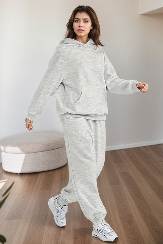 Women’s Plus Size Lounge Set – Oversized Hoodie & Baggy Sweatpants with Pockets CJ US