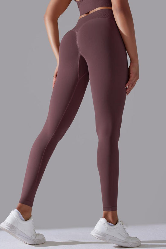 🍑 High-Waisted Peach Hips Nude Yoga Pants 