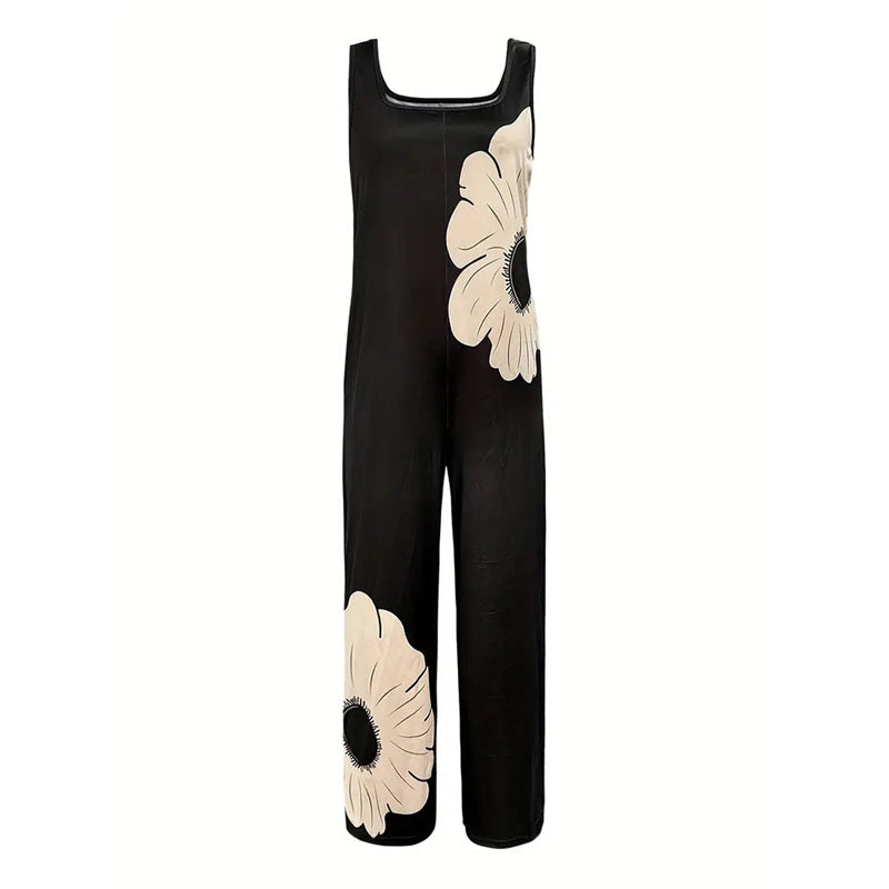 Women’s Square-Neck Floral Sleeveless Jumpsuit Diversi™