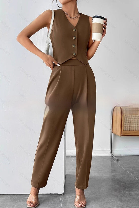 Womens Jumpsuit Commuter Slim Fit Suit 