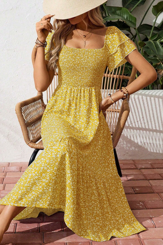 Plus Size Backless Midi Dress – Elegant Pleated Summer Party Dress 