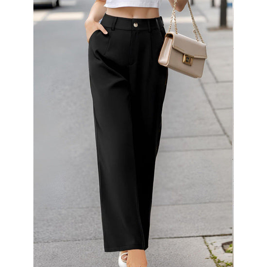 Elegant Womens Suit Pants With Pockets 