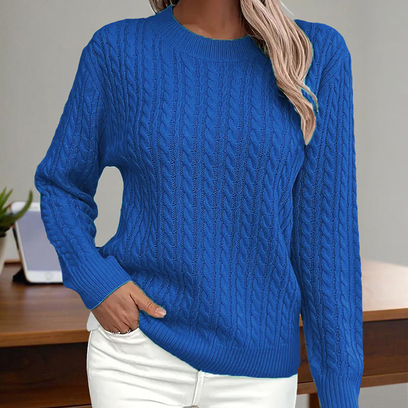 Womens Textured Long Sleeve Sweater Crewneck Pullover Dressy Casual Tops 2025 Fall Trendy Outfits CJ US