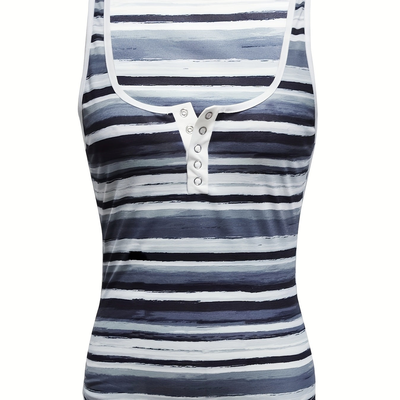 Ladies' Fashionable V-neck Striped Fashionable Casual Camisole Vest CJ US