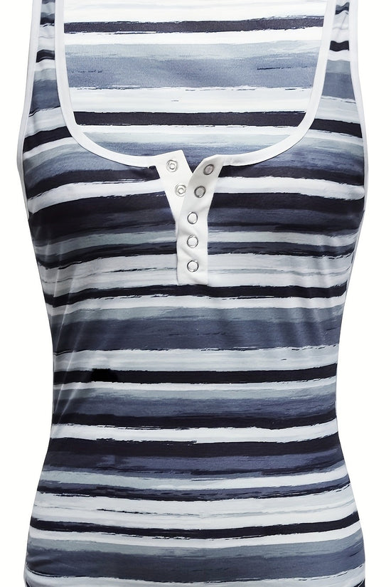 Women’s V‑Neck Striped Camisole Vest CJ US