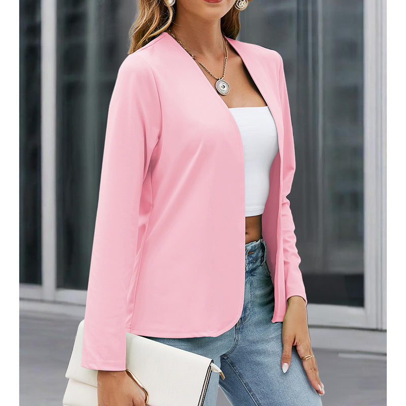 Women Plus Size Casual Blazer Open Front Long Sleeve Work Office Cardigan Jackets CJ US