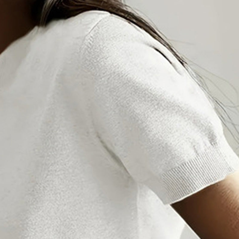 Women's Soft Stretch T-Shirt - Minimalist Everyday Top For Office & Casual Wear 