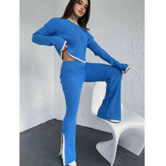 Women’s Casual Color-Block Two-Piece Set 