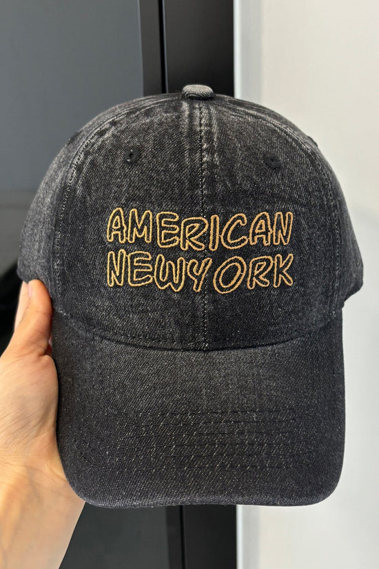 American Retro Washed Denim Peaked Cap Female Korean Style CJ