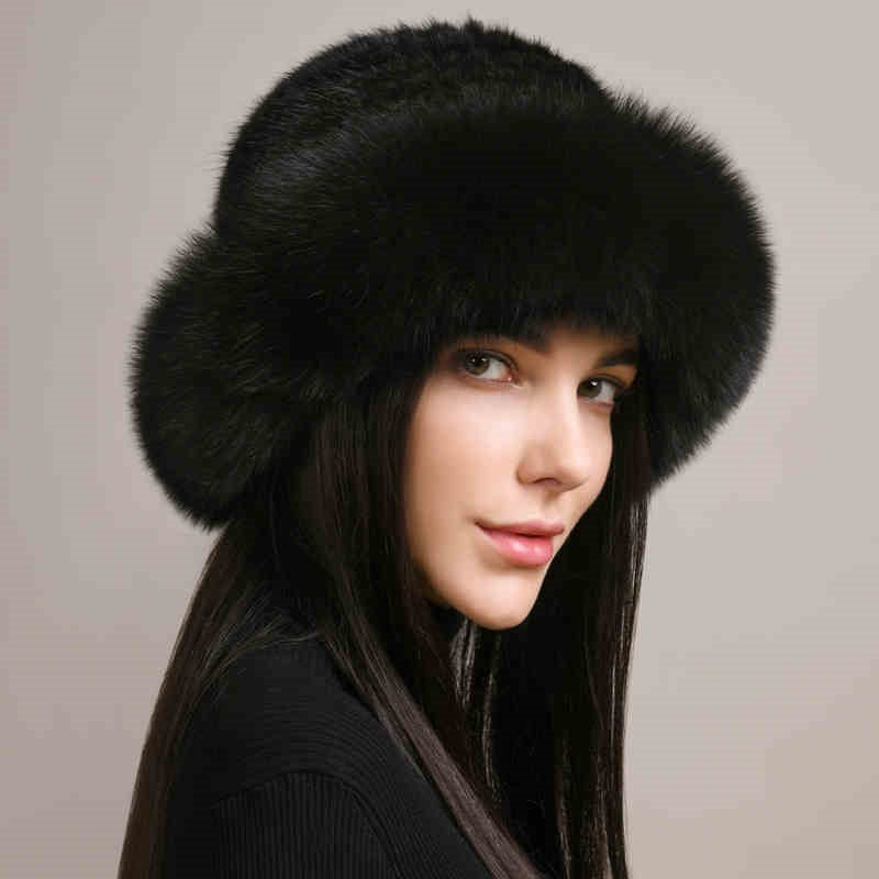 Mink Hair Hat Lady Braided Fur Winter Winter 