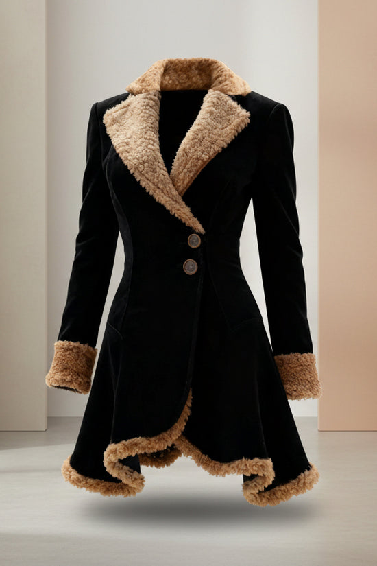 Fleece Jacket  Fur Integrated Thick Coat For Women 