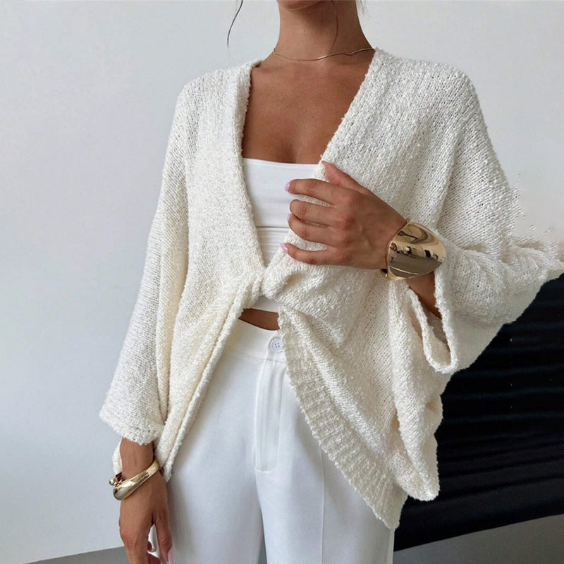 Women’s Criss Cross Knit Sweater – Loose Fit Twisted Pullover Top CJ US