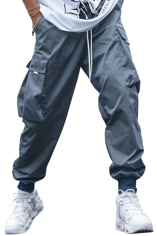 Men’s Multi‑Pocket Drawstring Cargo Pants CJ US