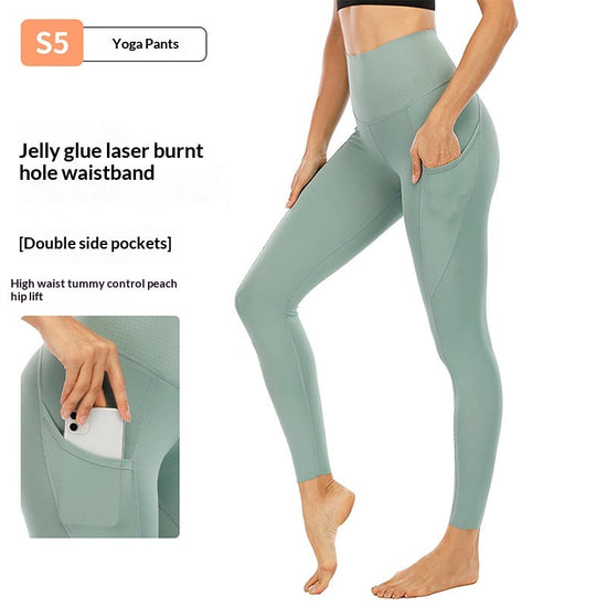 High Waist Pocket Stretch Leggings Women 