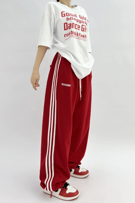 American-style Athletic Wide-leg Sweatpants For Women 