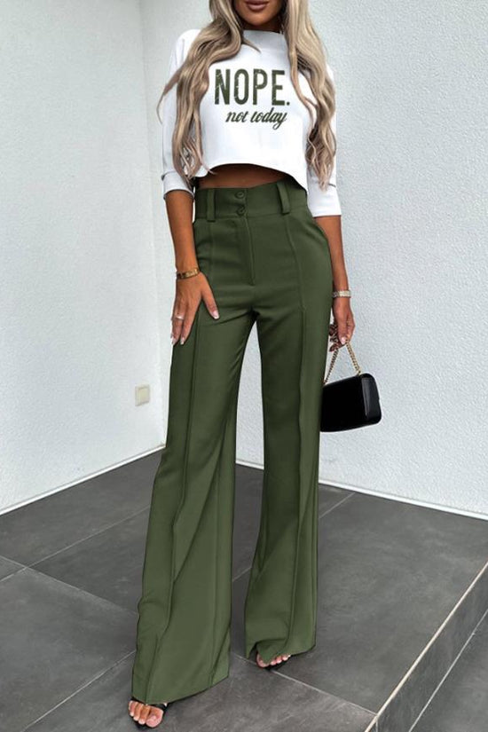Women's Elegant Solid Color Half Sleeve Short Top 