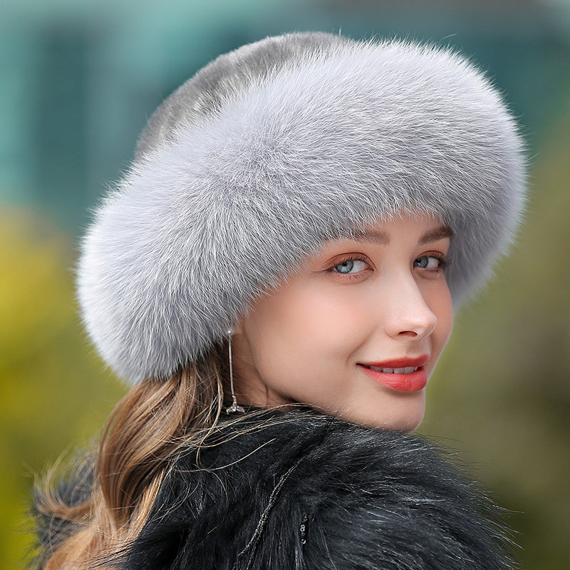 Women's Outdoor Warm Fur Hat In Winter 