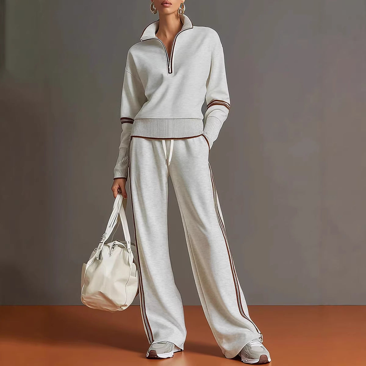 Women's Casual Fashionable Sports Long-Sleeve Suit 