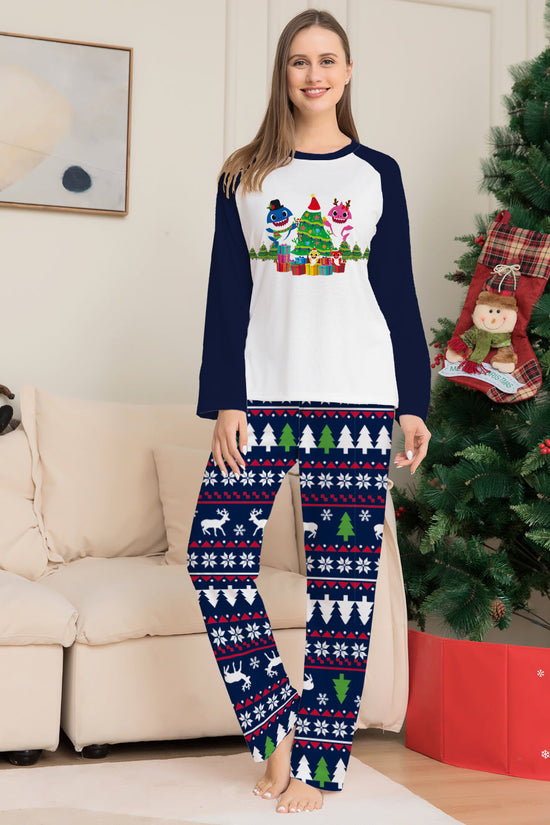 Family Matching Christmas Pajamas Set Xmas Long Sleeve Sleepwear Nightwear For Couples Kids Baby CJ