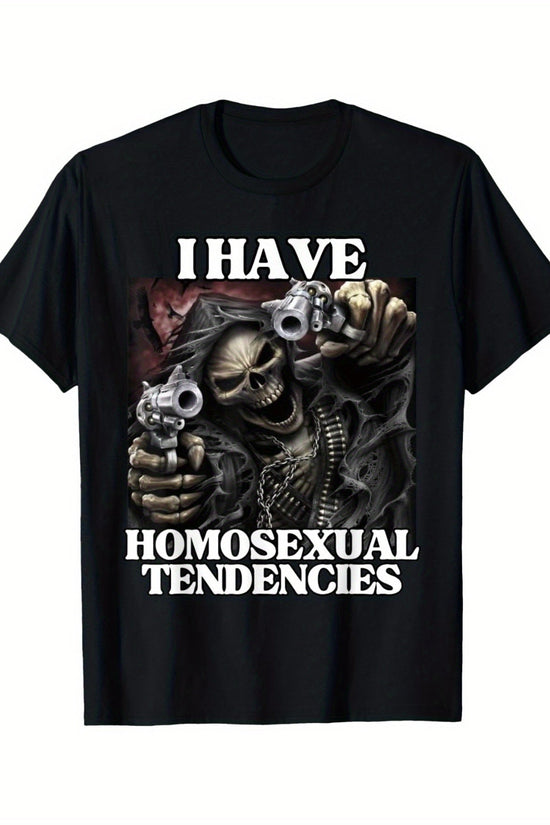 🦴 "I Have Homosexual Tendencies" Skeleton Meme T-Shirt FitiqueFit
