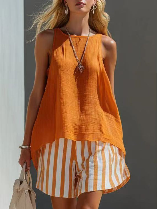 Solid Color V-Neck Long-Sleeve Shirt Womens Loose-Fitting Button-Up Top 