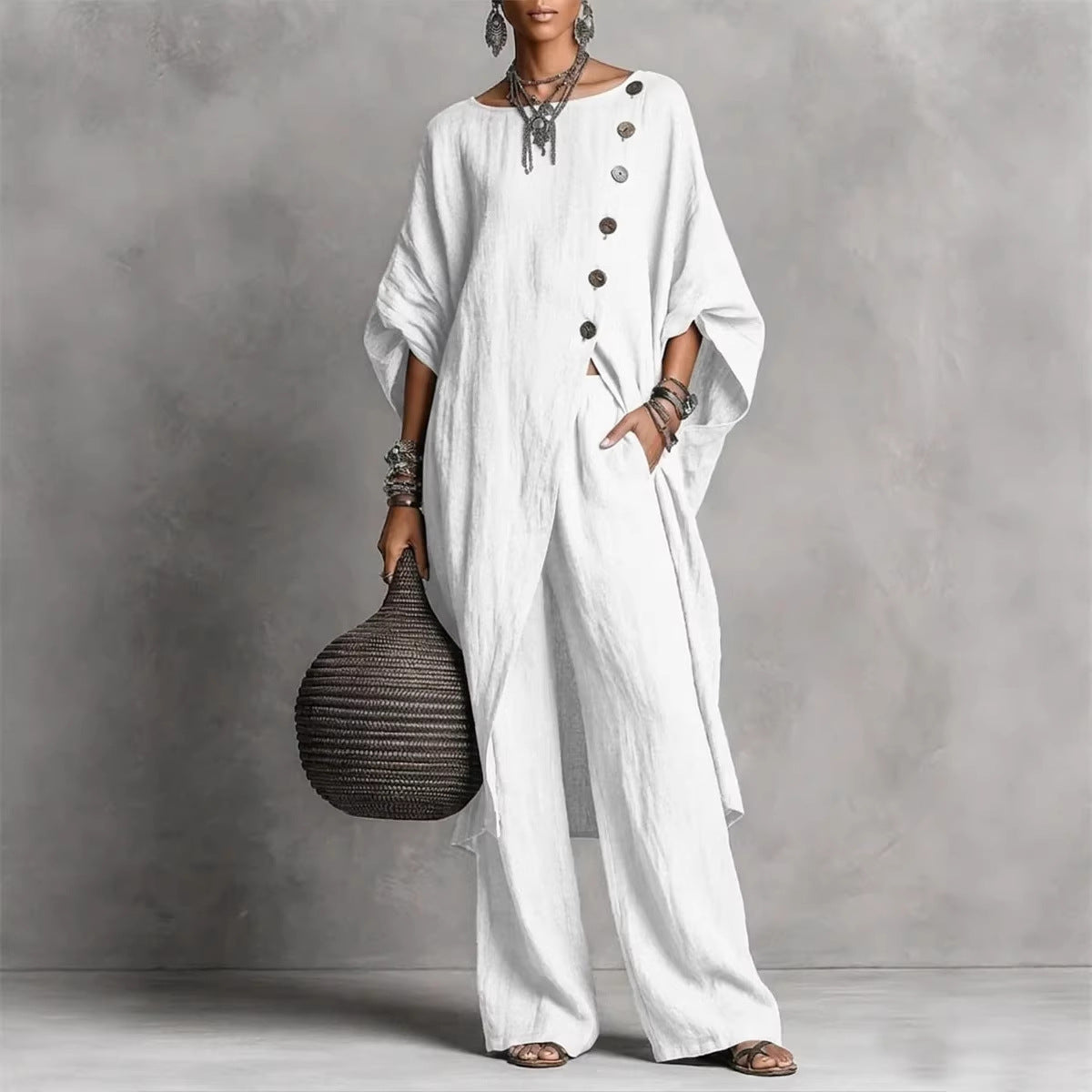 Women's Irregular Casual Shirt Set 