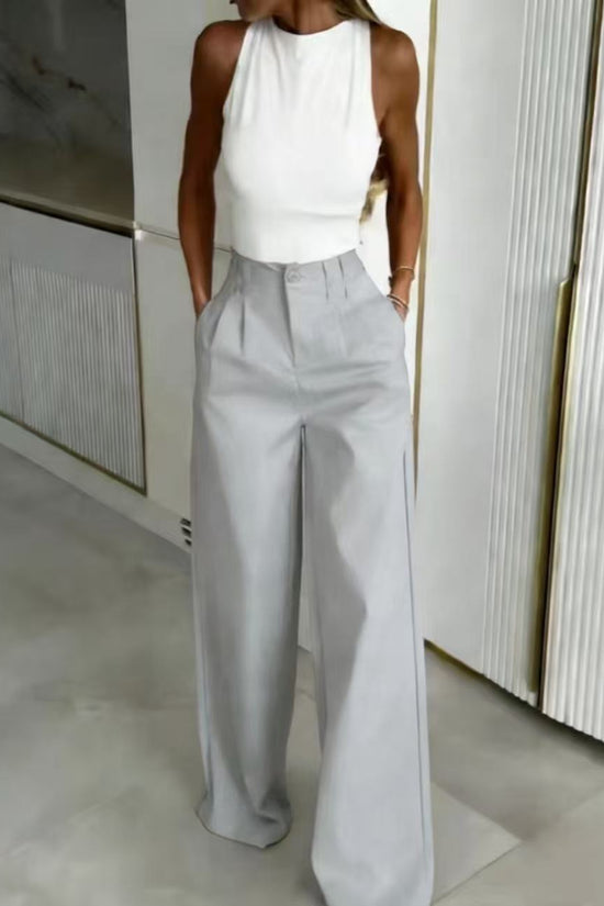 Loose Flowing Figure-flattering Casual Floor-length Pants 