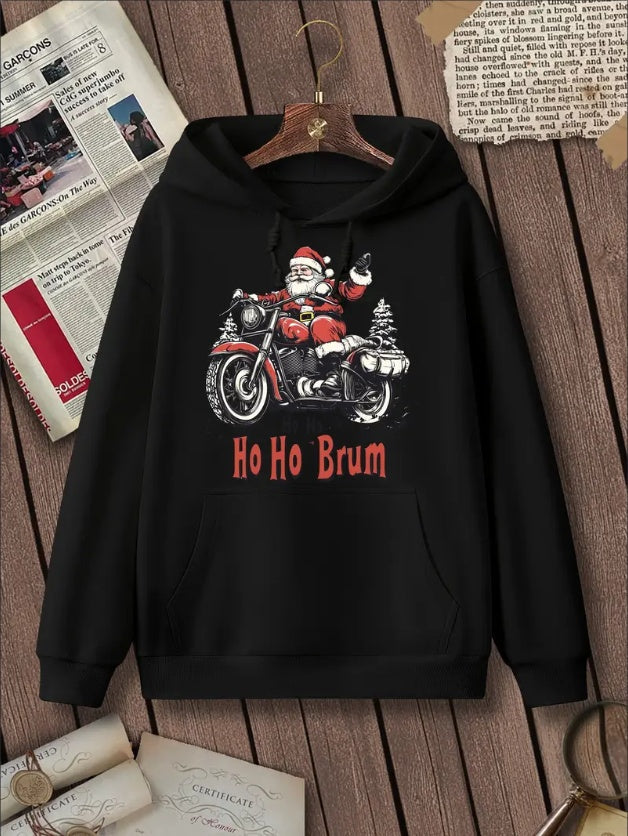 Women's Fashion Christmas Retro Cool Cyberpunk Funny Print Hoodies Long Sleeve Hood Sweatshirt Loose Fit Tops Fall Streetwear CJ US