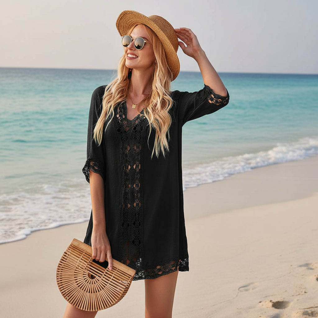 European And American-style Resort Dress Tunic For Women 