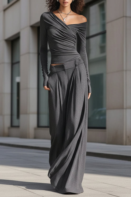 Women's Casual Long-Sleeve Pants Set 