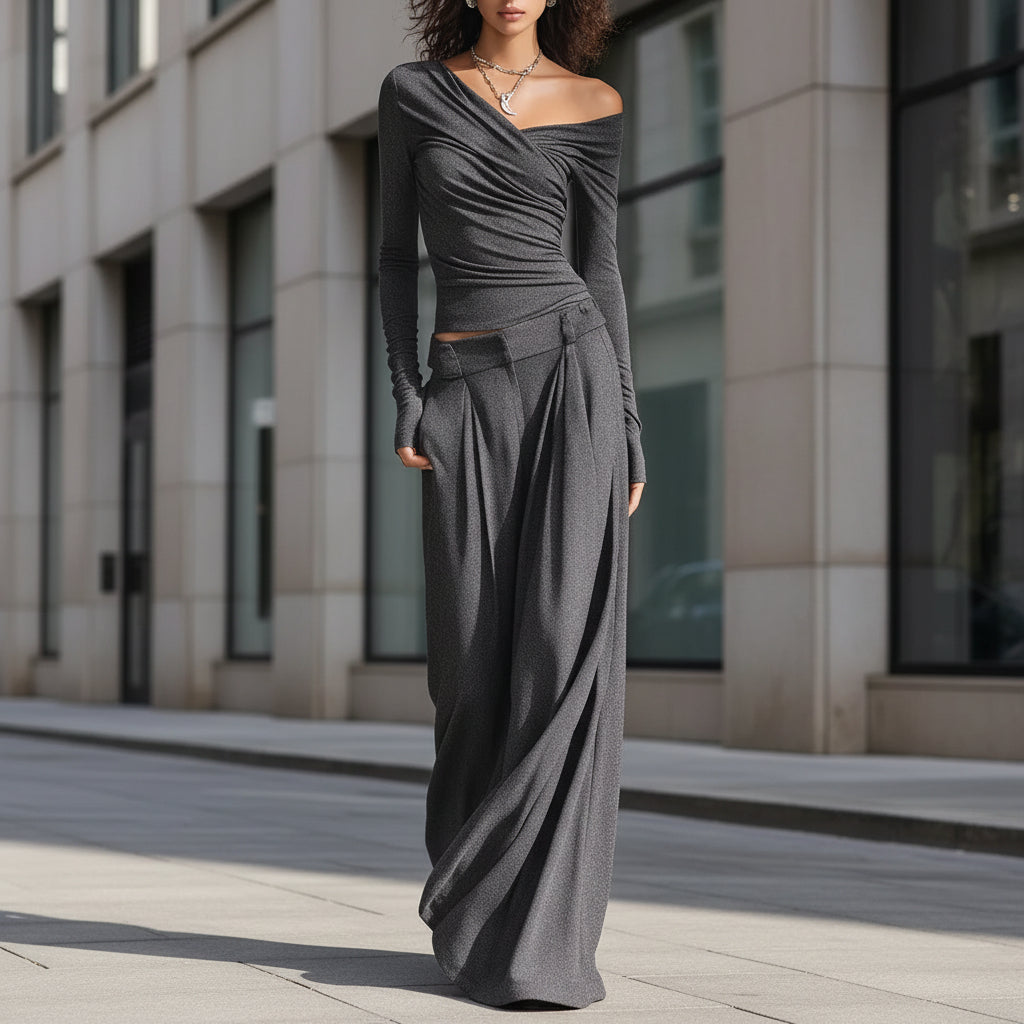 Women's Casual Long-Sleeve Pants Set 