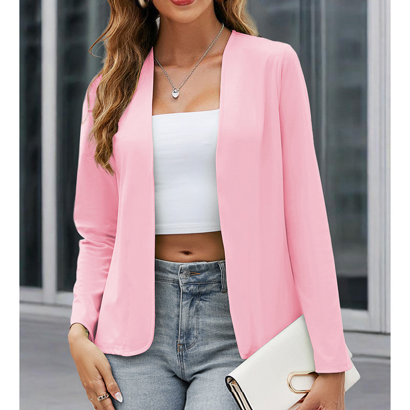 Women Plus Size Casual Blazer Open Front Long Sleeve Work Office Cardigan Jackets CJ US
