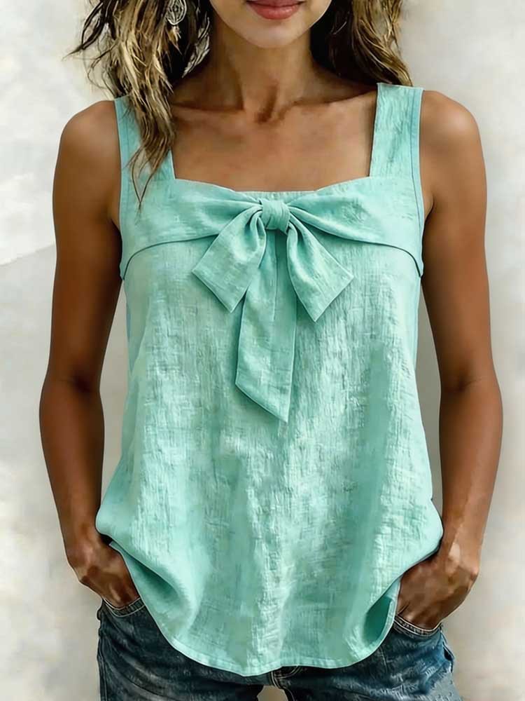 Women's Casual Square-Neck Sleeveless Tank Top 